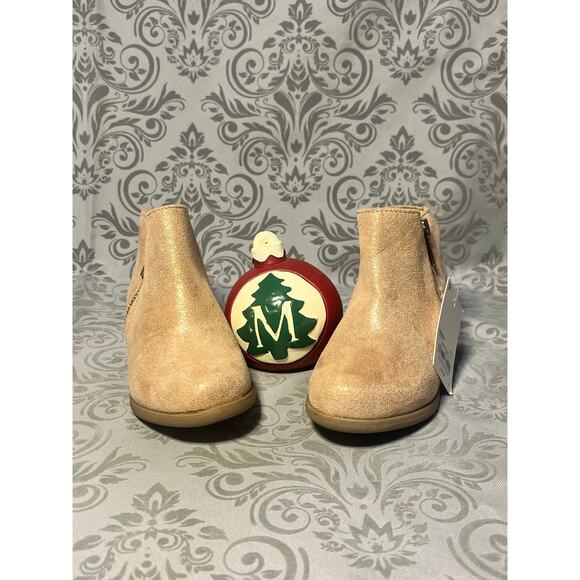 NWT Jumping Beans Rose Gold Glitter Boots 9 | Gold Zip Girls - Picture 2 of 4